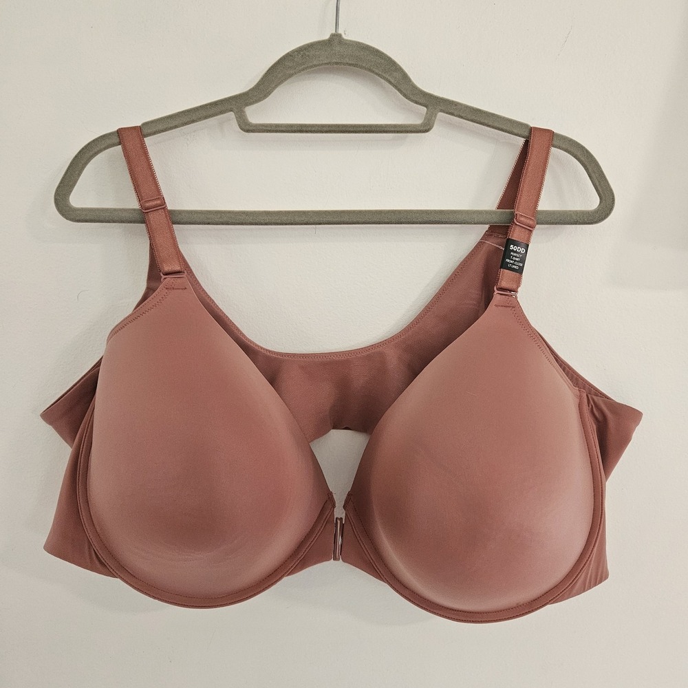 Torrid 50DD Perfect T Shirt Front Close Lightly Lined Bra Muave Full Coverage